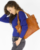 Torebka biznesowa damska kuferek skórzany premium bag - MARCO MAZZINI camel