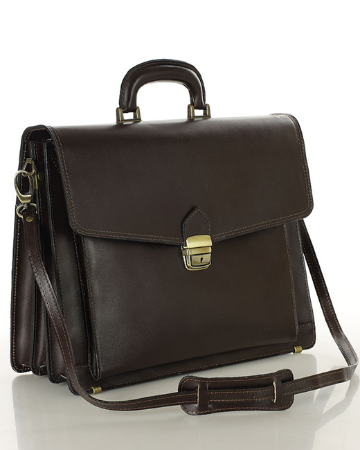 Teczka męska ciemny brąz LORENZ