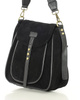 Torebka zamszowa saddle bag skórzana na ramię - MARCO MAZZINI czarna