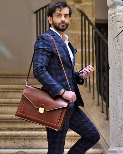 Torba skórzana brąz MARTINO