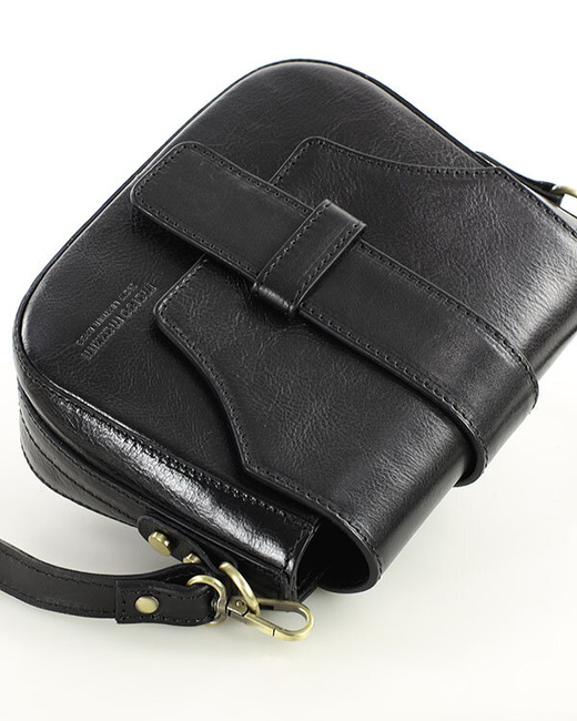 Torebka skórzana crossbody bag MAZZINI VERONA - czarna