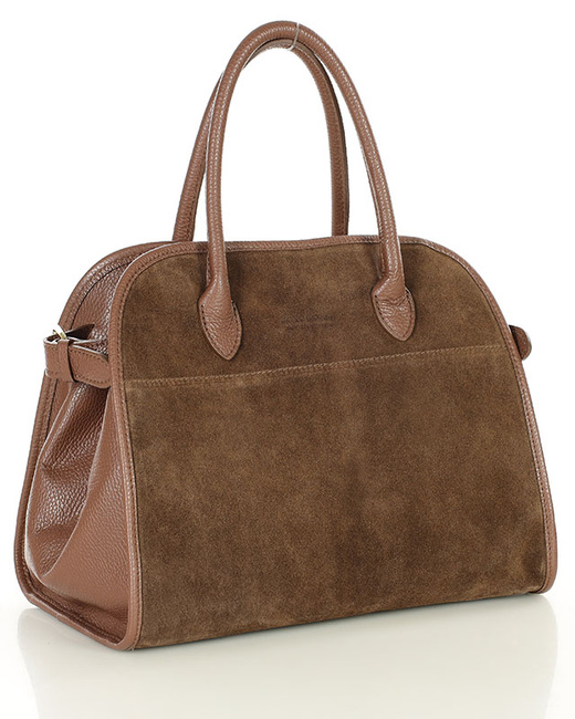 Torebka damska worek hobo bag skóra naturalna - MARCO MAZZINI czarna