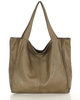 MARCO MAZZINI Torebka miejski shopper bag skóra naturalna handmade beżowa cappuccino