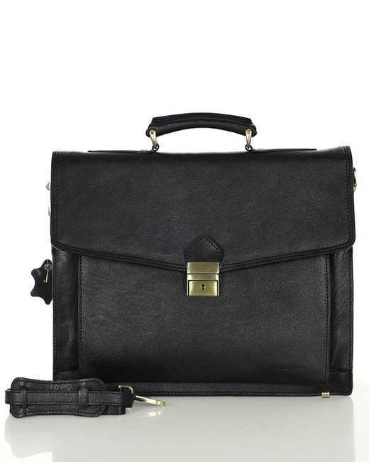 Teczka męska czarna classic LORIS