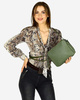 Torebka skórzana crossbody listonoszka dwie komory - MARCO MAZZINI militarny zielony