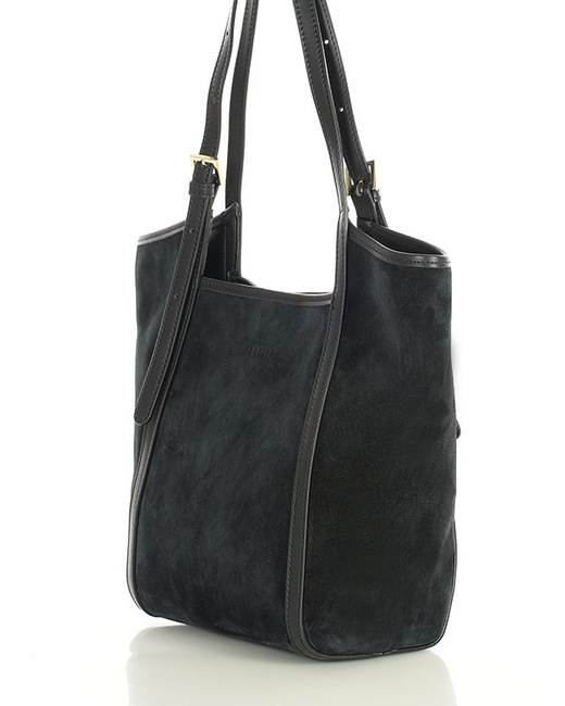 Torebka damska worek hobo bag skóra naturalna - MARCO MAZZINI czarna