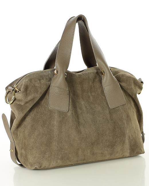 Torebka damska worek hobo bag skóra naturalna - MARCO MAZZINI czarna