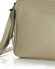 Torebka skórzana crossbody listonoszka dwie komory - MARCO MAZZINI beż cappuccino