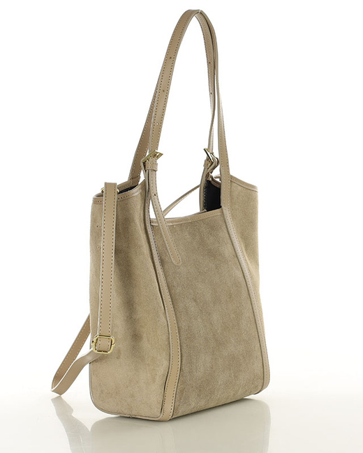 Torebka damska worek hobo bag skóra naturalna - MARCO MAZZINI czarna