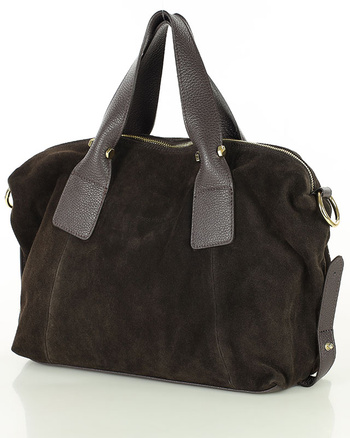 Torebka damska worek hobo bag skóra naturalna - MARCO MAZZINI czarna