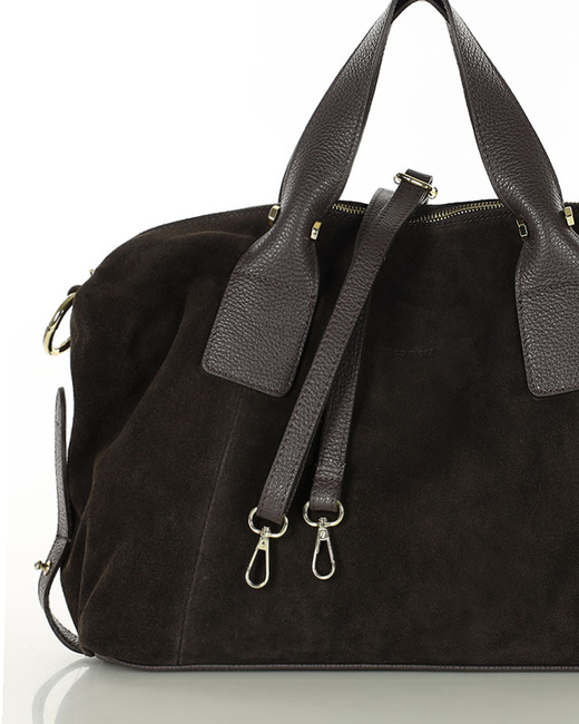 Torebka damska worek hobo bag skóra naturalna - MARCO MAZZINI czarna