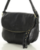 Torebka na ramię listonoszka duża skórzana - MARCO MAZZINI czarna 