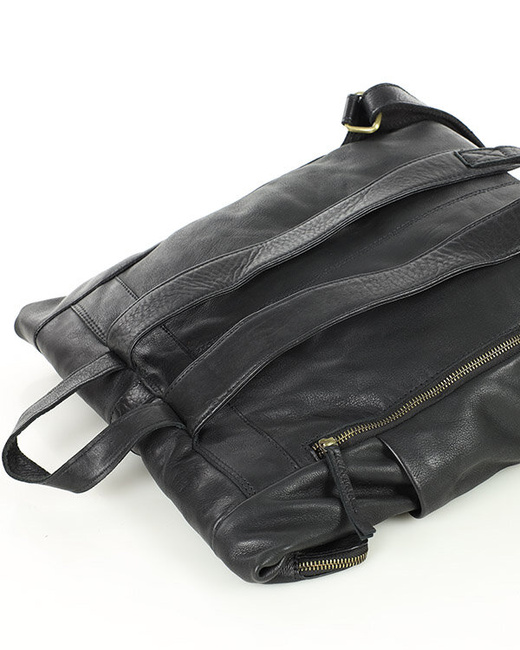 Kultowy plecak damski czarny skórzany na laptopa - MARCO MAZZINI czarny