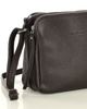 Torebka skórzana crossbody listonoszka dwie komory - MARCO MAZZINI ciemny brąz