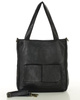 Torebka damska shopper A4 skóra naturalna - MARCO MAZZINI czarna
