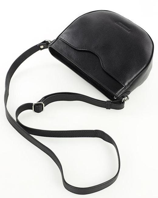 Elegancka torebka damska listonoszka skórzana premium MARCO MAZZINI czarna