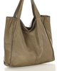 MARCO MAZZINI Torebka miejski shopper bag skóra naturalna handmade beżowa cappuccino