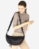 Uniwersalna torebka nerka półksiężyc crossbody runway - skóra naturalna Marco Mazzini czarny