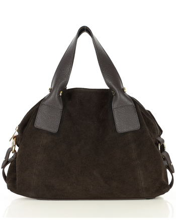 Torebka damska worek hobo bag skóra naturalna - MARCO MAZZINI czarna