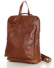 Elegancki plecak damski skórzany premium MARCO MAZZINI brązowy