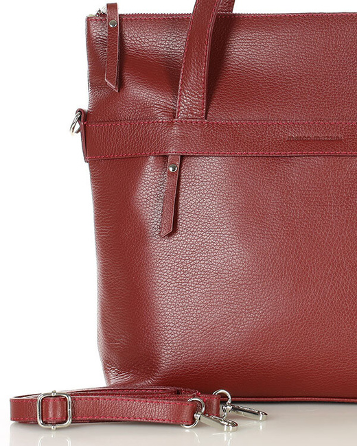 Torebka damska worek hobo bag skóra naturalna - MARCO MAZZINI czarna