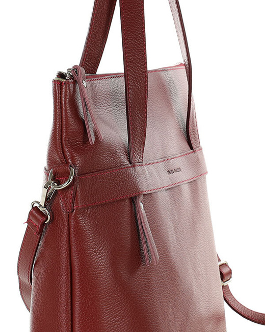 Torebka damska worek hobo bag skóra naturalna - MARCO MAZZINI czarna