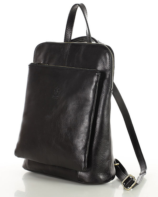 Elegancki plecak damski skórzany premium MARCO MAZZINI brązowy