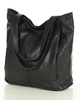 Miękka torba typu shopper skórzana na ramię - MARCO MAZZINI - czarny