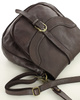 Torebka vintage retro skórzana listonoszka saddle bag - MARCO MAZZINI ciemnobrązowa
