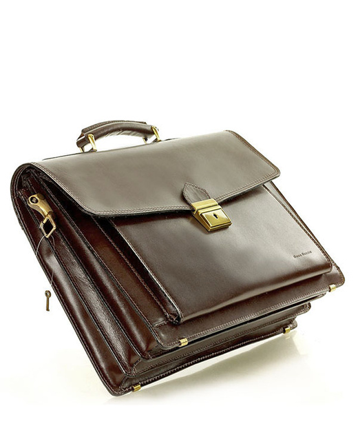 Teczka męska ciemny brąz classic LORIS