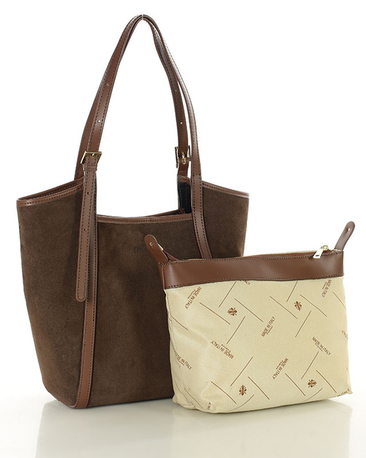 Torebka damska worek hobo bag skóra naturalna - MARCO MAZZINI czarna