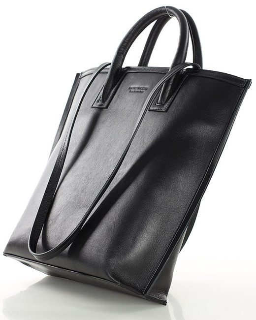 Ekskluzywna torba shopper do pracy skórzana premium MARCO MAZZINI czarna