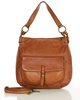 Torebka worek skóra naturalna hobo bag - MARCO MAZZINI camel