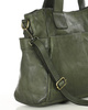 Torebka damska skórzana z kieszeniami na zewnątrz - MARCO MAZZINI zielona