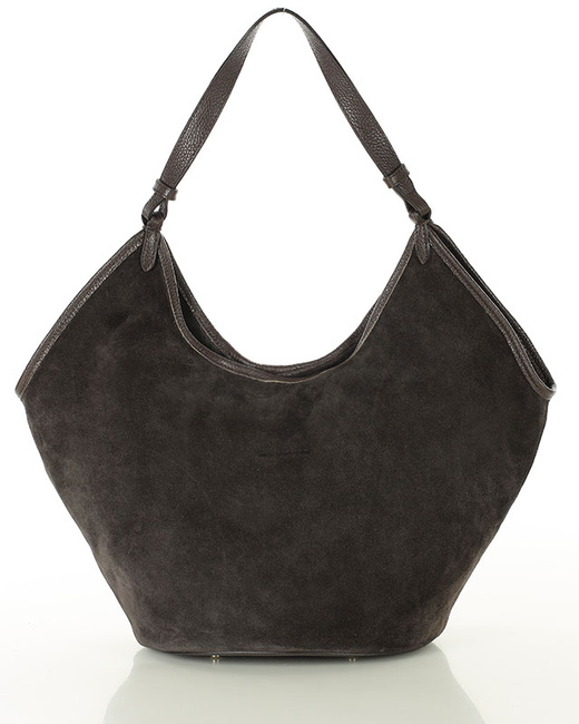 Torebka damska worek hobo bag skóra naturalna - MARCO MAZZINI czarna