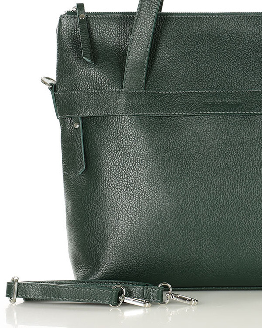 Torebka damska worek hobo bag skóra naturalna - MARCO MAZZINI czarna