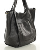 Shopperka torebka skórzana miejska - MARCO MAZZINI czarna