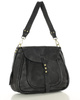 Saddle bag skórzana torebka damska na ramię - MARCO MAZZINI czarna