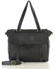 Torba skórzana shopper biznesowy z przegrodą - MARCO MAZZINI czarny