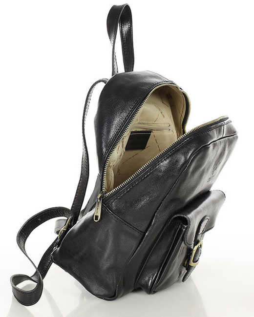 Elegancki plecak damski skórzany premium MARCO MAZZINI brązowy