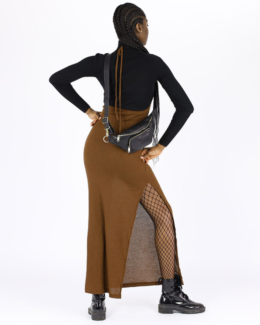 Torebka nerka na szerokim pasku skórzana premium pelle - MARCO MAZZINI czarna