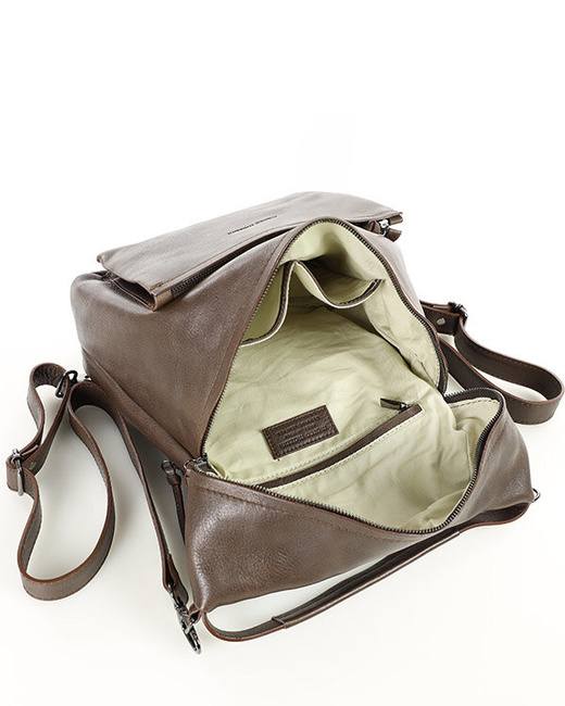 Ekskluzywna torebka skórzana premium z kieszonkami MARCO MAZZINI czekoladowy brąz