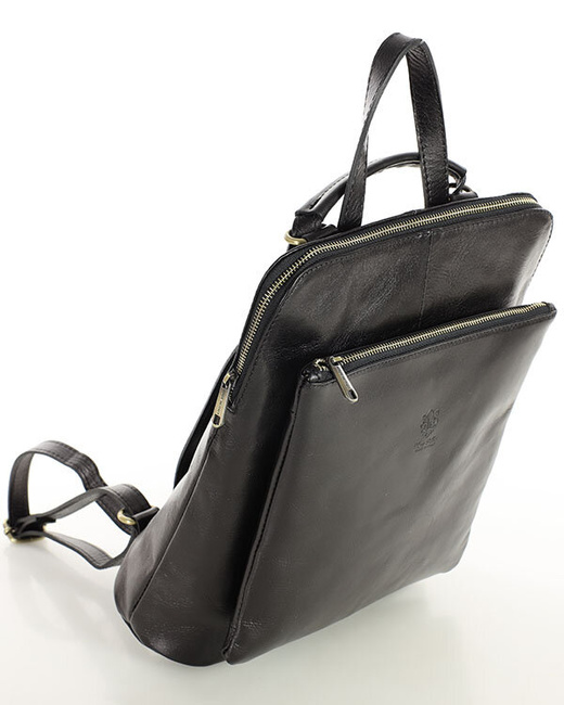 Elegancki plecak damski skórzany premium MARCO MAZZINI brązowy