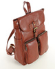 Damski plecak miejski skórzany A4 retro style - MARCO MAZZINI brąz whisky