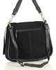 Torebka zamszowa saddle bag skórzana na ramię - MARCO MAZZINI czarna