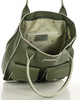 Torebka shopper z kieszeniami MAZZINI - Ravenna militarny zielony