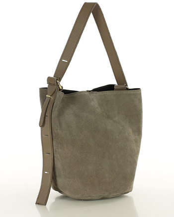 Torebka damska worek hobo bag skóra naturalna - MARCO MAZZINI czarna