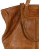 Duża torba shopper skórzana podwójne rączki - MARCO MAZZINI brąz camel