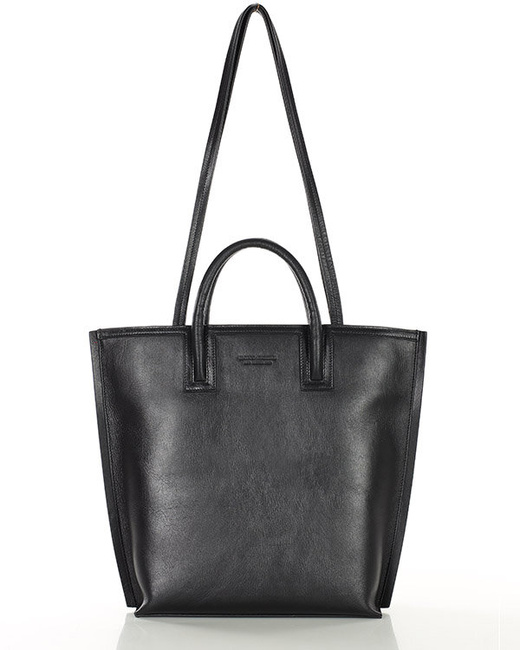 Ekskluzywna torba shopper do pracy skórzana premium MARCO MAZZINI czarna