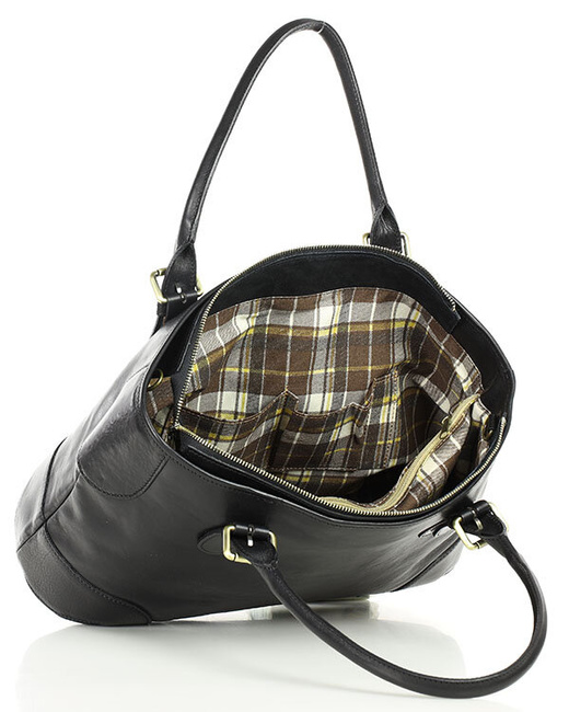 Torebka do ręki kuferek genuine leather made in italy - MARCO MAZZINI czarny